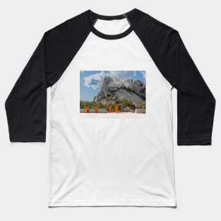 Monks at Mount Rushmore National Memorial Baseball T-Shirt